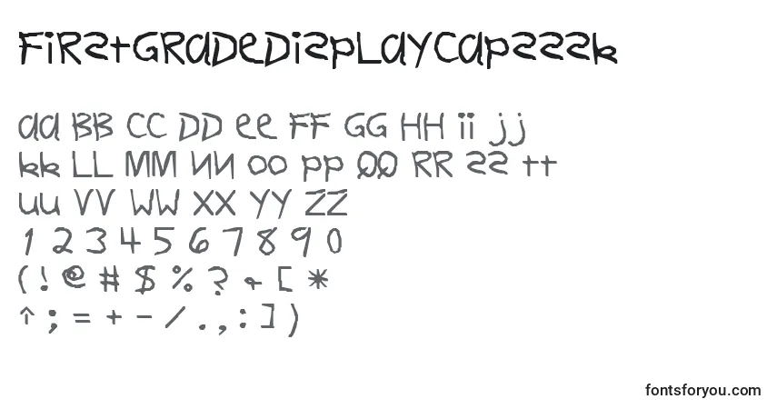 Schriftart Firstgradedisplaycapsssk – Alphabet, Zahlen, spezielle Symbole