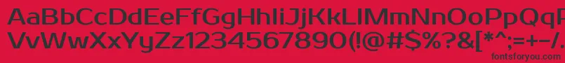 Шрифт Prosto – чёрные шрифты на красном фоне