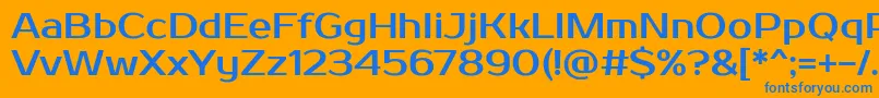 Prosto Font – Blue Fonts on Orange Background