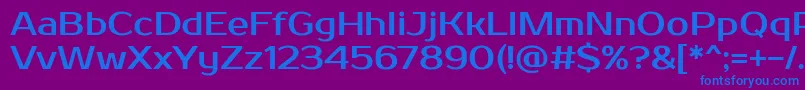 Prosto Font – Blue Fonts on Purple Background