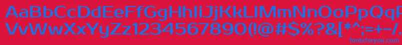 フォントProsto – 赤い背景に青い文字