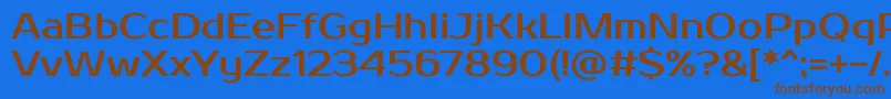 Prosto Font – Brown Fonts on Blue Background