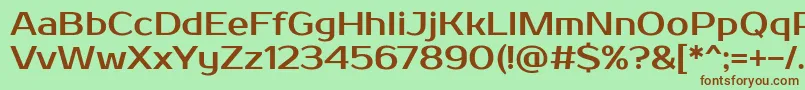 Шрифт Prosto – коричневые шрифты на зелёном фоне