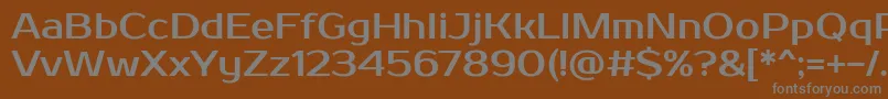 フォントProsto – 茶色の背景に灰色の文字