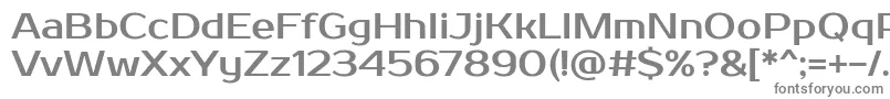 フォントProsto – 白い背景に灰色の文字