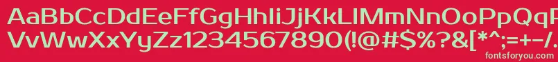 Prosto Font – Green Fonts on Red Background
