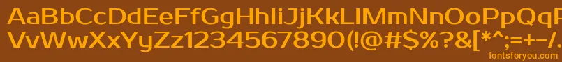 Шрифт Prosto – оранжевые шрифты на коричневом фоне