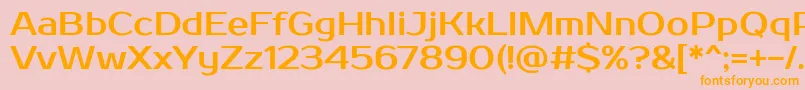 Weitere Informationen zur Prosto-Schriftart Prosto-Schriftart – Orangefarbene Schriften auf rosa Hintergrund