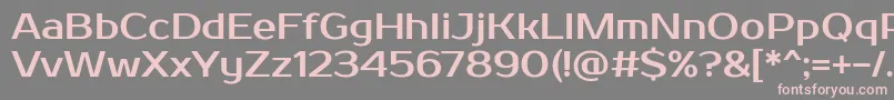 フォントProsto – 灰色の背景にピンクのフォント