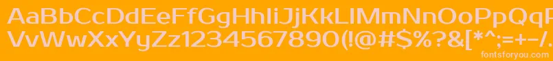 フォントProsto – オレンジの背景にピンクのフォント