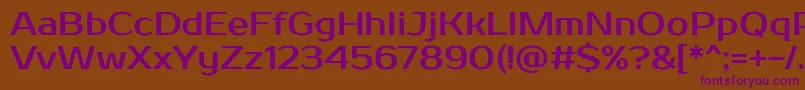 Prosto Font – Purple Fonts on Brown Background