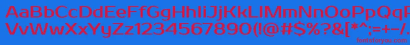 Prosto Font – Red Fonts on Blue Background