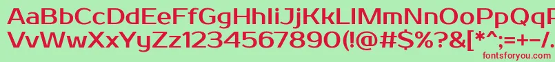 Шрифт Prosto – красные шрифты на зелёном фоне