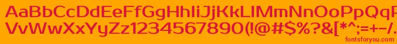 Prosto-fontti – punaiset fontit oranssilla taustalla