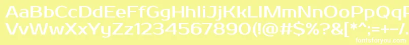 フォントProsto – 黄色い背景に白い文字