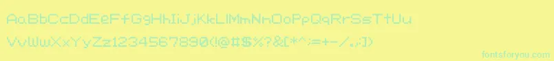 Czcionka Rcr – zielone czcionki na żółtym tle