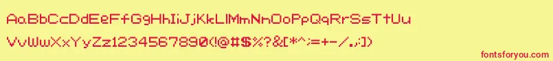 Rcr Font – Red Fonts on Yellow Background