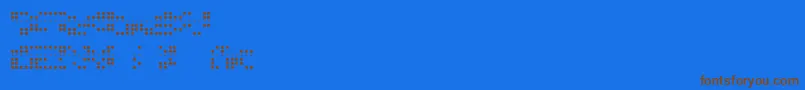 Baudot5 Font – Brown Fonts on Blue Background