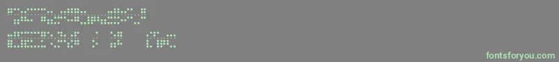 Baudot5 Font – Green Fonts on Gray Background