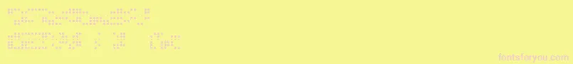 Baudot5 Font – Pink Fonts on Yellow Background