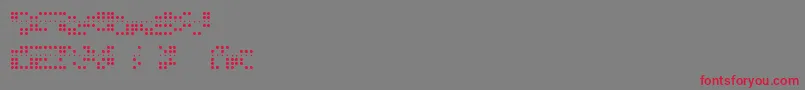 Baudot5 Font – Red Fonts on Gray Background