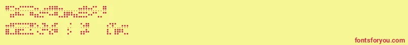 Baudot5 Font – Red Fonts on Yellow Background