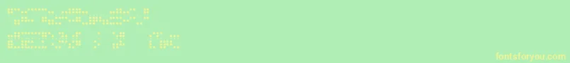 Fonte Baudot5 – fontes amarelas em um fundo verde