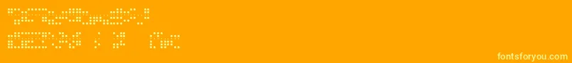 Baudot5 Font – Yellow Fonts on Orange Background