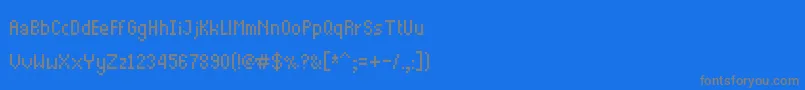 フォントThintel – 青い背景に灰色の文字