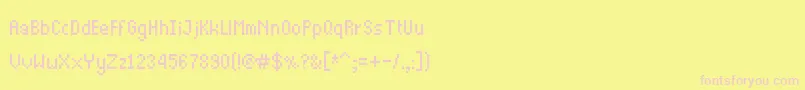 Шрифт Thintel – розовые шрифты на жёлтом фоне
