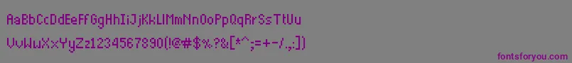 フォントThintel – 紫色のフォント、灰色の背景