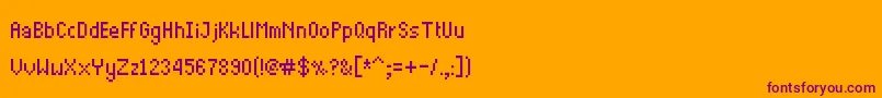 Thintel Font – Purple Fonts on Orange Background