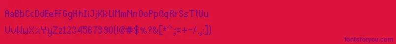 Thintel Font – Purple Fonts on Red Background