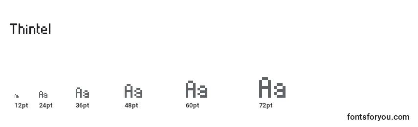 Thintel Font Sizes