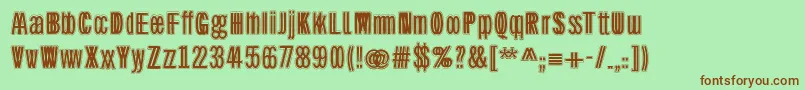 Twinsetsanstwo Font – Brown Fonts on Green Background