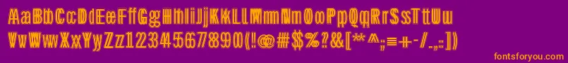 Twinsetsanstwo Font – Orange Fonts on Purple Background