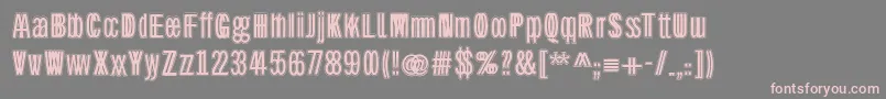 Twinsetsanstwo-Schriftart – Rosa Schriften auf grauem Hintergrund