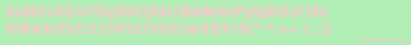 Twinsetsanstwo Font – Pink Fonts on Green Background