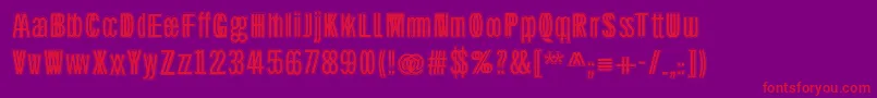 Twinsetsanstwo Font – Red Fonts on Purple Background