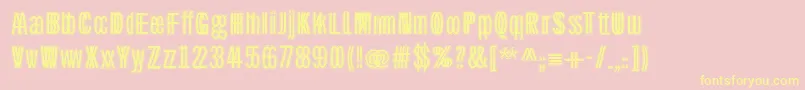 Twinsetsanstwo Font – Yellow Fonts on Pink Background