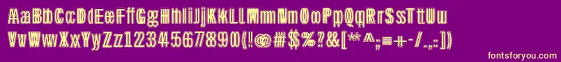 Twinsetsanstwo Font – Yellow Fonts on Purple Background