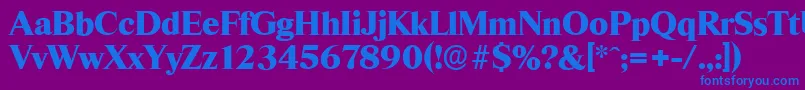 ThamesserialHeavyRegular Font – Blue Fonts on Purple Background