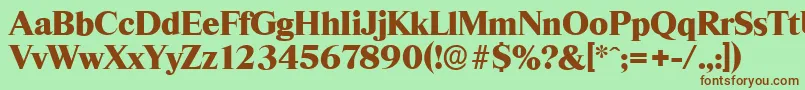 ThamesserialHeavyRegular Font – Brown Fonts on Green Background