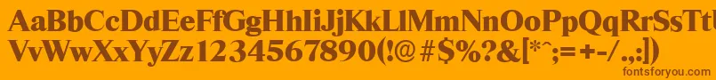 ThamesserialHeavyRegular Font – Brown Fonts on Orange Background