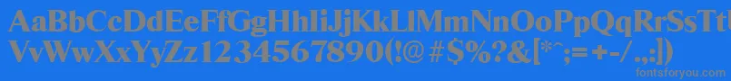 ThamesserialHeavyRegular Font – Gray Fonts on Blue Background