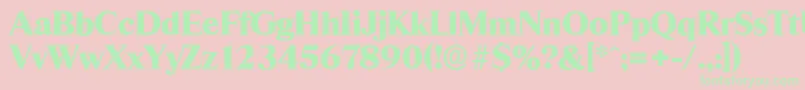 ThamesserialHeavyRegular Font – Green Fonts on Pink Background