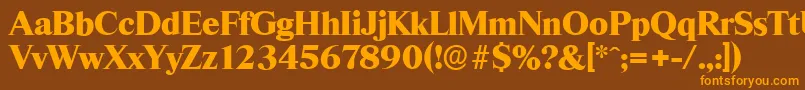 ThamesserialHeavyRegular Font – Orange Fonts on Brown Background