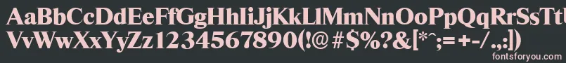 ThamesserialHeavyRegular Font – Pink Fonts on Black Background