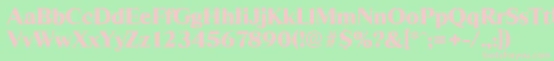 ThamesserialHeavyRegular Font – Pink Fonts on Green Background