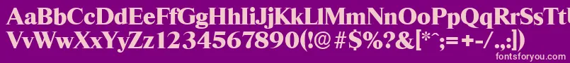 ThamesserialHeavyRegular Font – Pink Fonts on Purple Background